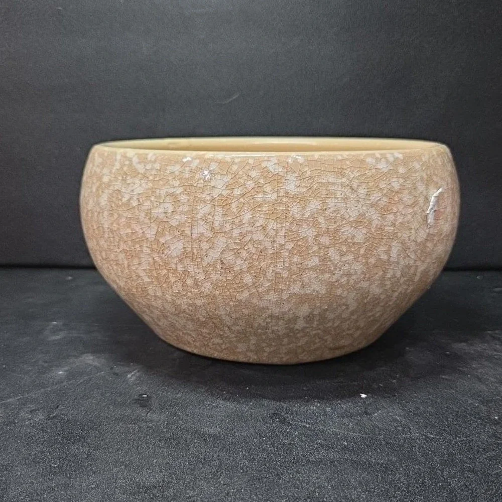 WoodWick Island Coconut Speckled Bowl, Empty Ceramic‎ Candle Vessel, Pottery